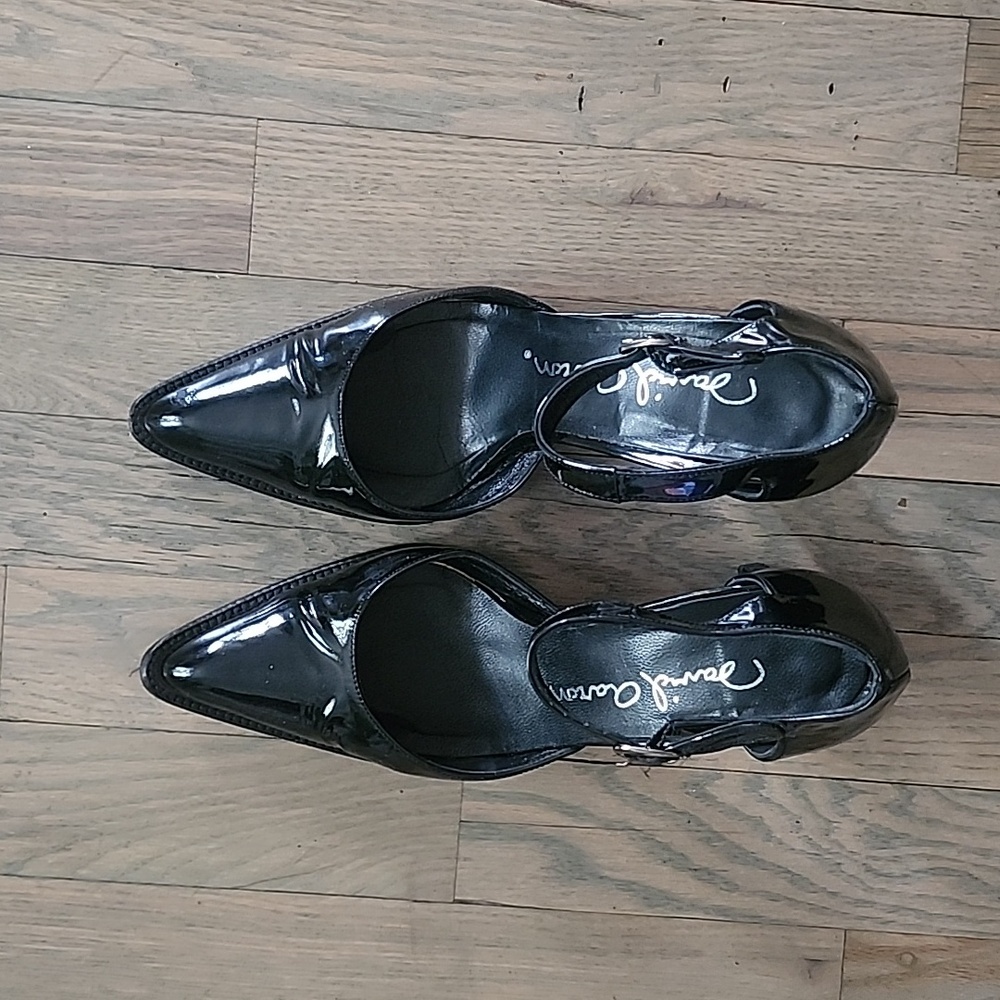 David Aaron Black Patent Leather Heels Size 7 1/2